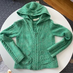 Anthro Sleeping on Snow mitten pocket zip hoodie sweater adorable!